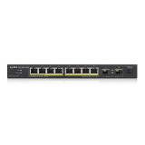 Zyxel - GS1100-10HP No administrado Gigabit Ethernet (10/100/1000) Energía sobre Ethernet (PoE) 1U Negro