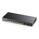 Zyxel - GS1100-10HP No administrado Gigabit Ethernet (10/100/1000) Energía sobre Ethernet (PoE) 1U Negro