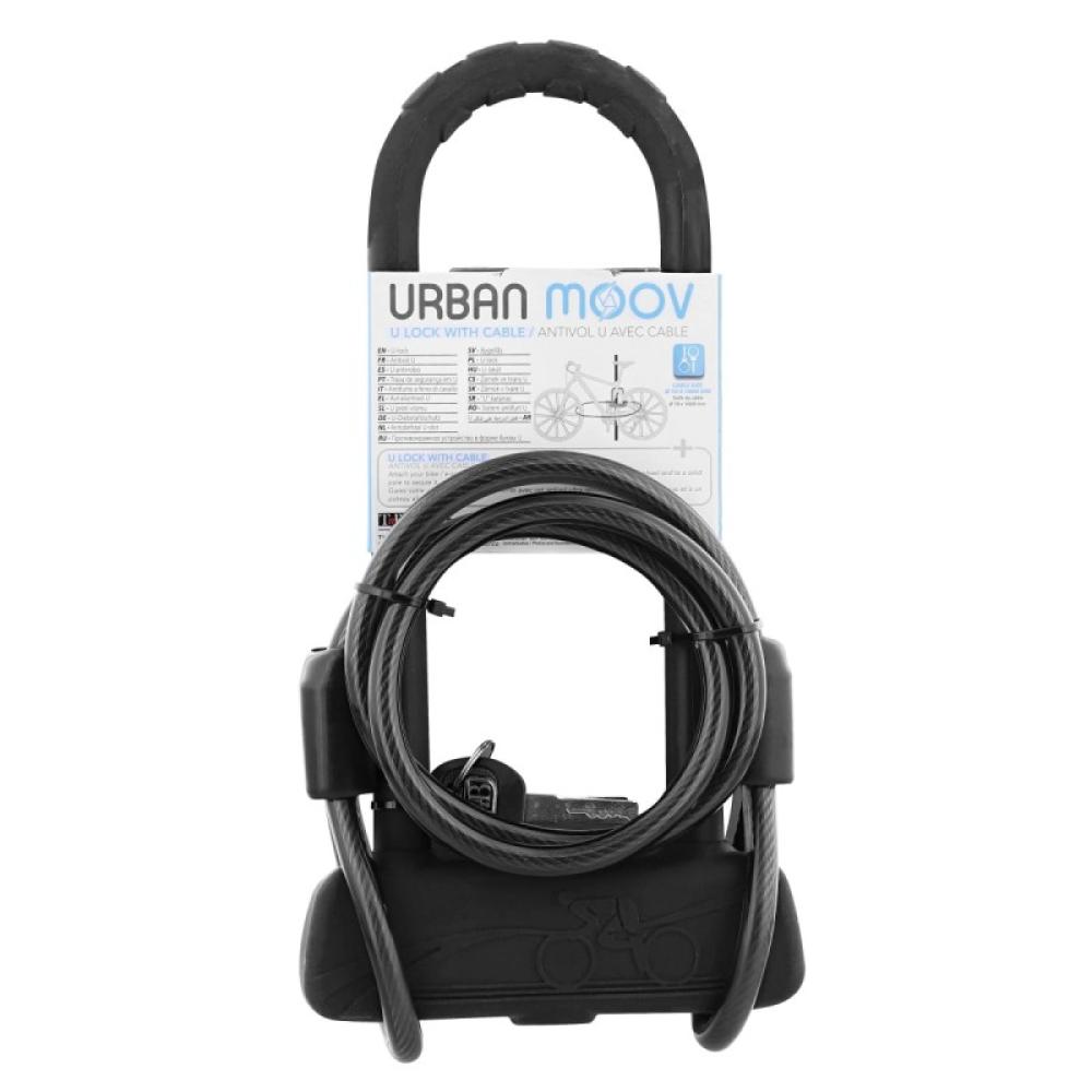 T''nB - U-lock with cable for bike /e-scooter Negro Candado en U