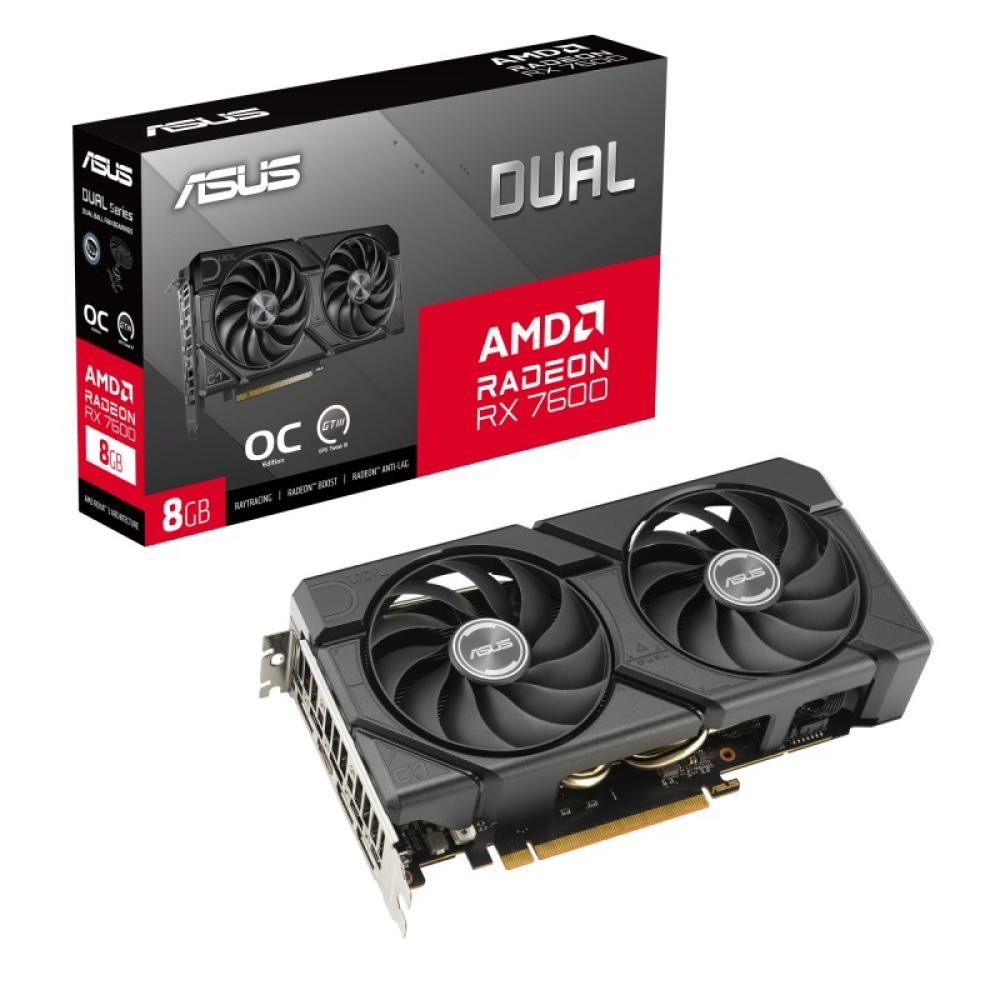ASUS - Dual -RX7600-O8G-EVO AMD Radeon RX 7600 8 GB GDDR6