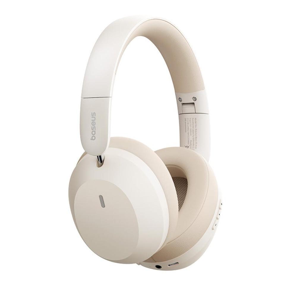Baseus - Bass 35 Max Auriculares Inalámbrico y alámbrico Diadema Música USB Tipo C Bluetooth Beige