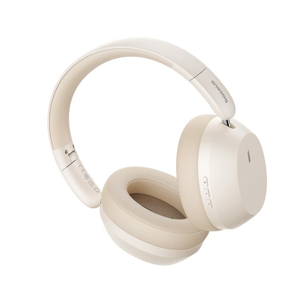 Baseus - Bass 35 Max Auriculares Inalámbrico y alámbrico Diadema Música USB Tipo C Bluetooth Beige