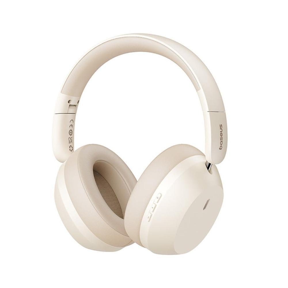 Baseus - Bass 35 Max Auriculares Inalámbrico y alámbrico Diadema Música USB Tipo C Bluetooth Beige