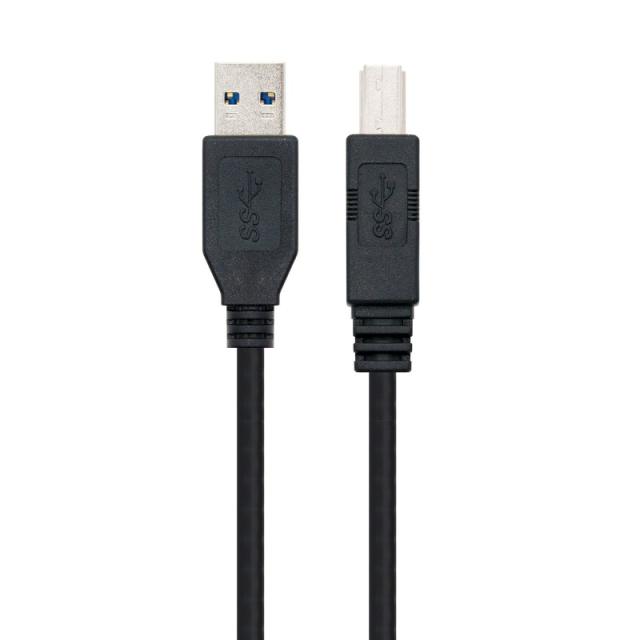 Nanocable - 10.01.0802-BK cable USB USB 3.2 Gen 1 (3.1 Gen 1) 2 m USB A USB B Negro