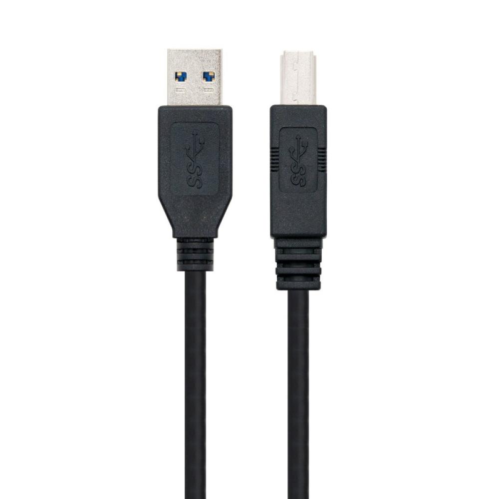 Nanocable - 10.01.0802-BK cable USB USB 3.2 Gen 1 (3.1 Gen 1) 2 m USB A USB B Negro