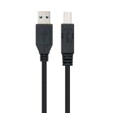 Nanocable - 10.01.0802-BK cable USB USB 3.2 Gen 1 (3.1 Gen 1) 2 m USB A USB B Negro
