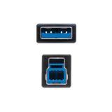 Nanocable - 10.01.0802-BK cable USB USB 3.2 Gen 1 (3.1 Gen 1) 2 m USB A USB B Negro