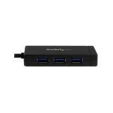 StarTech.com - Concentrador USB 3.0 de 3 Puertos con USB-C y Ethernet Gigabit - 5Gbps - Con Adaptador de Alimentación