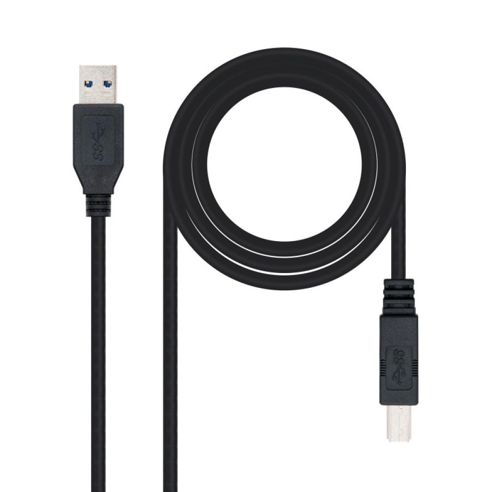 Nanocable - 10.01.0802-BK cable USB USB 3.2 Gen 1 (3.1 Gen 1) 2 m USB A USB B Negro