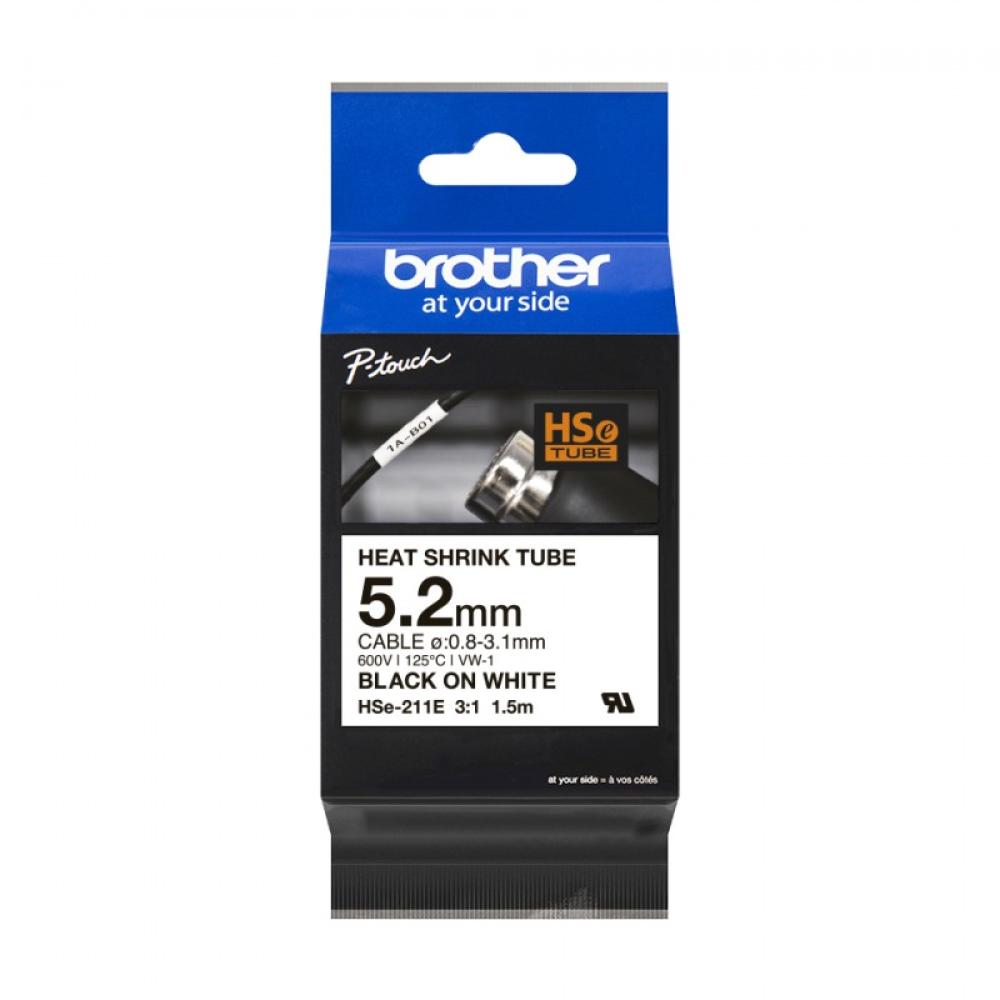 Brother - HSE-211E cinta para impresora de etiquetas Negro sobre blanco