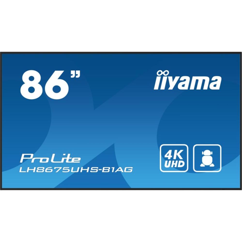 iiyama - LH8675UHS-B1AG pantalla de señalización Pantalla plana para señalización digital 2,17 m (85.6") LCD Wifi 500 cd / m² 4K