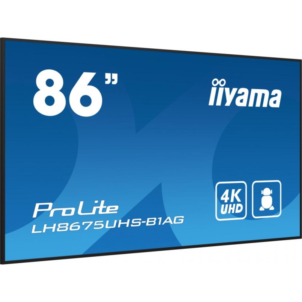 iiyama - LH8675UHS-B1AG pantalla de señalización Pantalla plana para señalización digital 2,17 m (85.6") LCD Wifi 500 cd / m² 4K