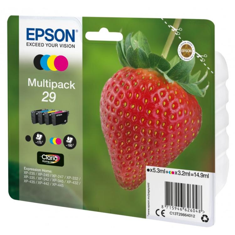 Epson - Strawberry Multipack 4-colours 29 Claria Home Ink - C13T29864012