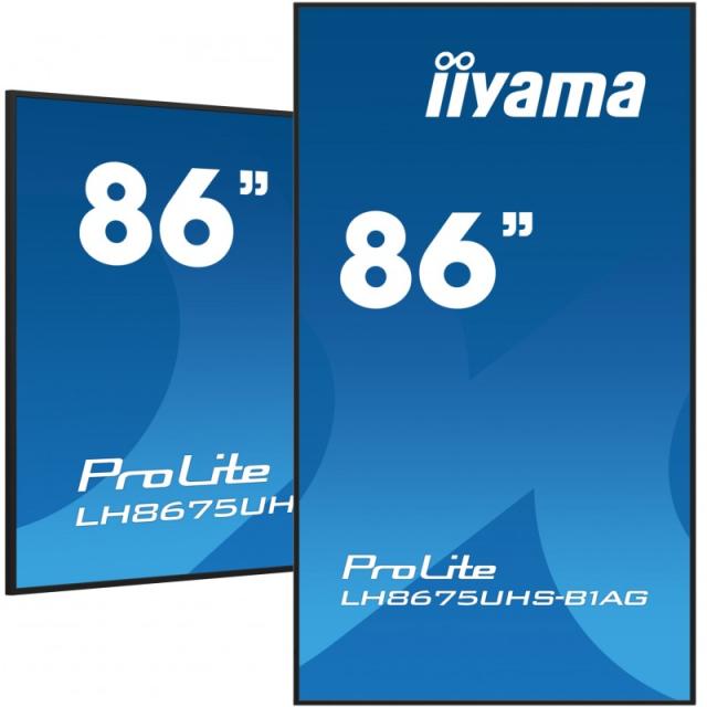 iiyama - LH8675UHS-B1AG pantalla de señalización Pantalla plana para señalización digital 2,17 m (85.6") LCD Wifi 500 cd / m² 4K