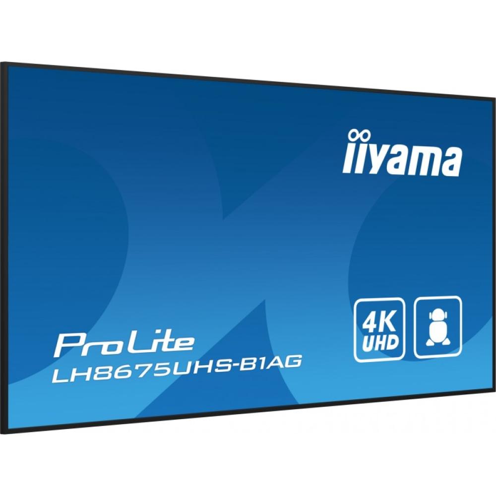 iiyama - LH8675UHS-B1AG pantalla de señalización Pantalla plana para señalización digital 2,17 m (85.6") LCD Wifi 500 cd / m² 4K