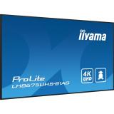 iiyama - LH8675UHS-B1AG pantalla de señalización Pantalla plana para señalización digital 2,17 m (85.6") LCD Wifi 500 cd / m² 4K