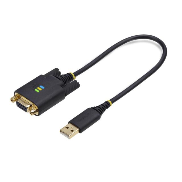 StarTech.com - Cable Adaptador USB a Módem Nulo Serie DCE de 30cm - con Retención COM - FTDI - RS232 - con Tornillos/Tuercas Int