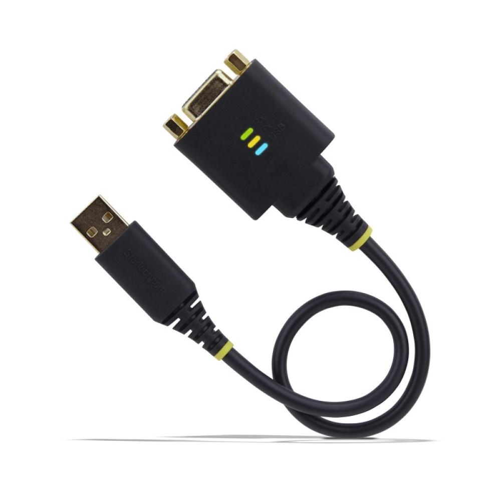 StarTech.com - Cable Adaptador USB a Módem Nulo Serie DCE de 30cm - con Retención COM - FTDI - RS232 - con Tornillos/Tuercas Int