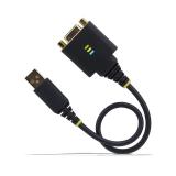 StarTech.com - Cable Adaptador USB a Módem Nulo Serie DCE de 30cm - con Retención COM - FTDI - RS232 - con Tornillos/Tuercas Int