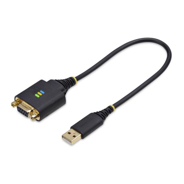 StarTech.com - Cable Adaptador USB a Módem Nulo Serie DCE de 30cm - con Retención COM - FTDI - RS232 - con Tornillos/Tuercas Int