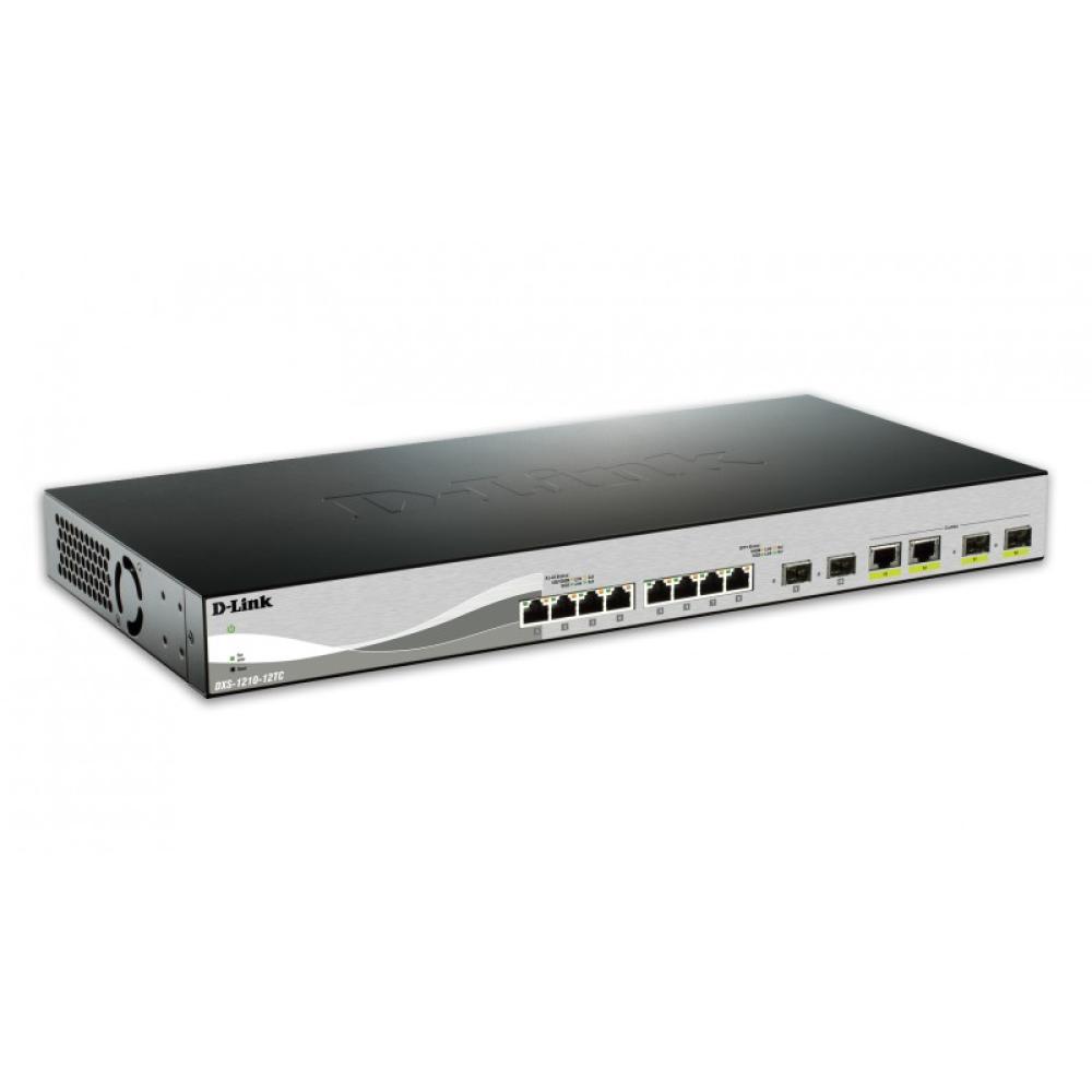 D-Link - DXS-1210-12TC switch Gestionado L2/L3 10G Ethernet (100/1000/10000) 1U Negro, Plata