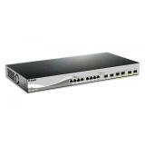 D-Link - DXS-1210-12TC switch Gestionado L2/L3 10G Ethernet (100/1000/10000) 1U Negro, Plata