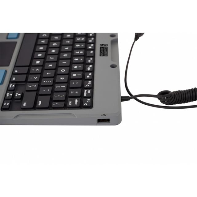 Gamber-Johnson - 7160-1449-04 teclado para móvil Negro, Gris USB QWERTY Español