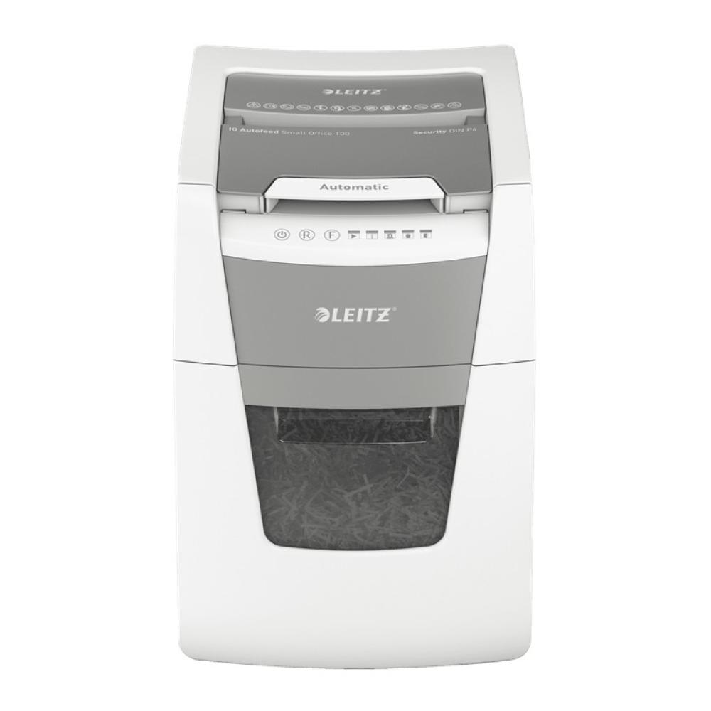 Leitz - 80110000 triturador de papel Corte cruzado 55 dB 22 cm Gris, Blanco