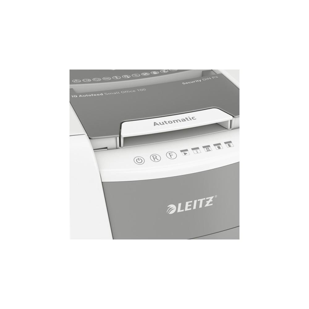 Leitz - 80110000 triturador de papel Corte cruzado 55 dB 22 cm Gris, Blanco