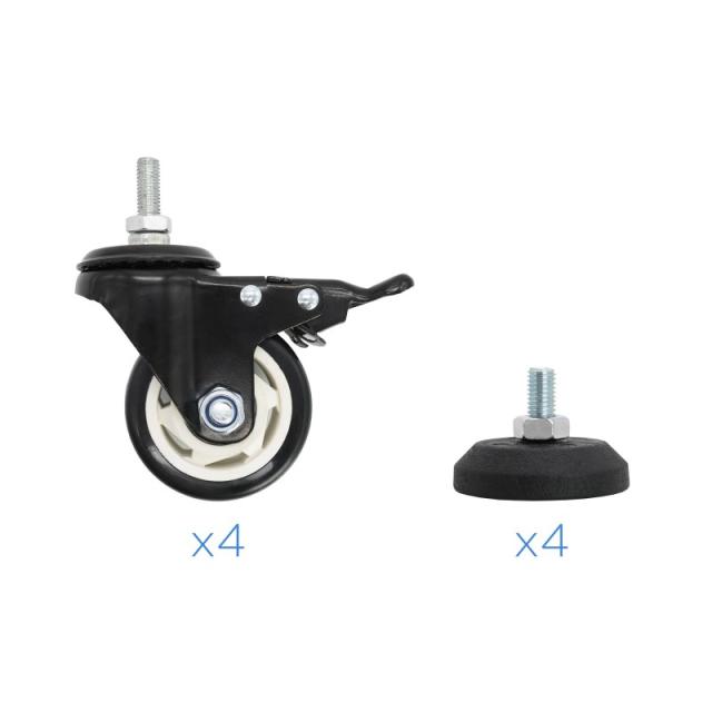 TooQ - FS20200M-B Soporte de suelo con ruedas/patas para pantallas de 60" - 105"