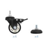 TooQ - FS20200M-B Soporte de suelo con ruedas/patas para pantallas de 60" - 105"