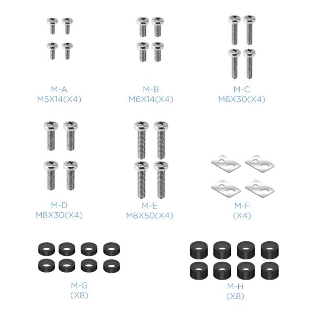 TooQ - FS20200M-B Soporte de suelo con ruedas/patas para pantallas de 60" - 105"