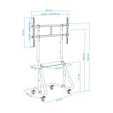 TooQ - FS20200M-B Soporte de suelo con ruedas/patas para pantallas de 60" - 105"