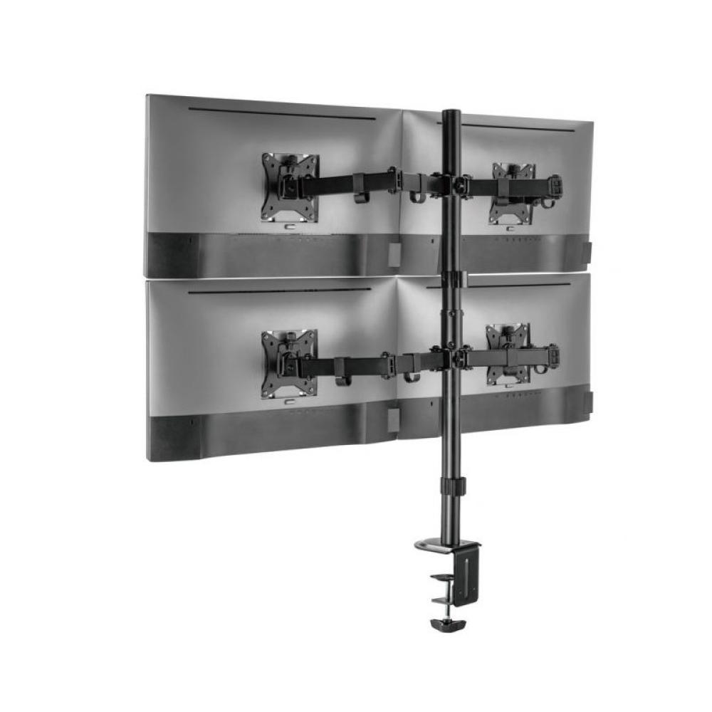Equip - Soporte de escritorio articulado para monitor cuádruple de 17"-32
