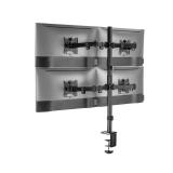 Equip - Soporte de escritorio articulado para monitor cuádruple de 17"-32