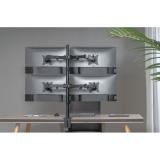 Equip - Soporte de escritorio articulado para monitor cuádruple de 17"-32