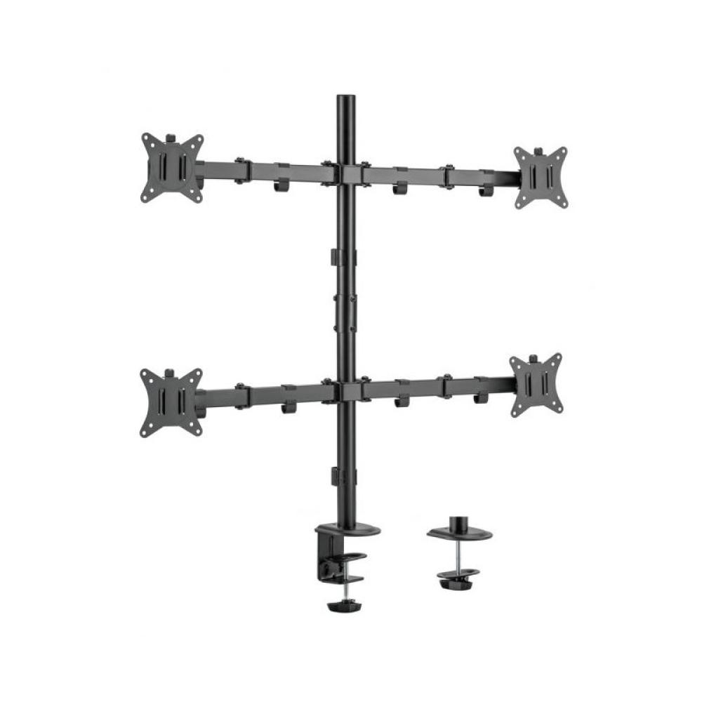 Equip - Soporte de escritorio articulado para monitor cuádruple de 17"-32