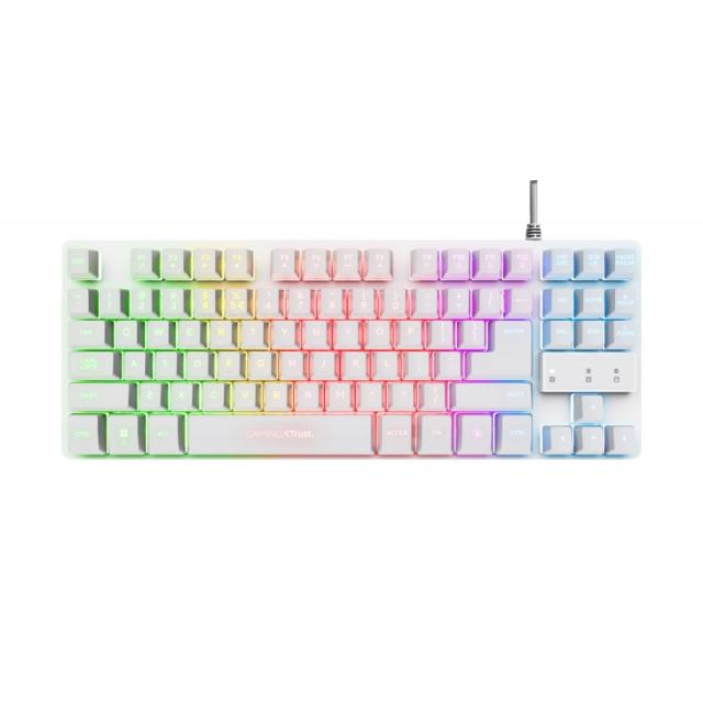 Trust - GXT 833W Thado teclado Juego USB QWERTY Español Blanco