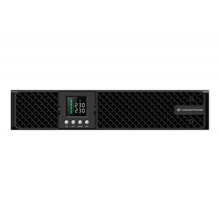 Conceptronic - ZEUS51E3K sistema de alimentación ininterrumpida (UPS) Doble conversión (en línea) 3 kVA 3000 W 9 salidas AC