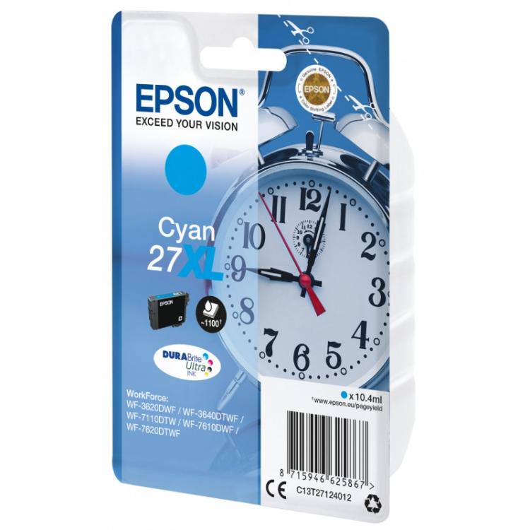 Epson - Alarm clock Singlepack Cyan 27XL DURABrite Ultra Ink