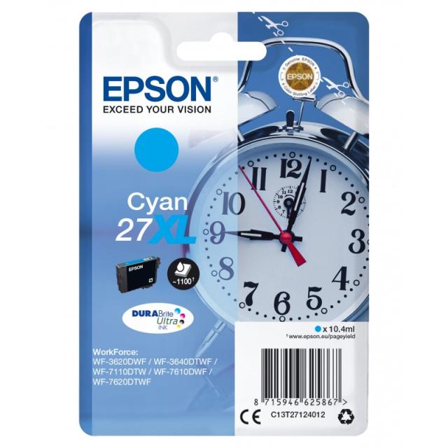 Epson - Alarm clock Singlepack Cyan 27XL DURABrite Ultra Ink
