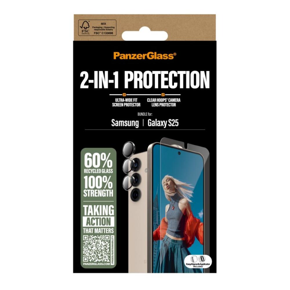 PanzerGlass - 2-in-1 Protection Bundle Samsung Galaxy S25 Protector de pantalla 1 pieza(s)