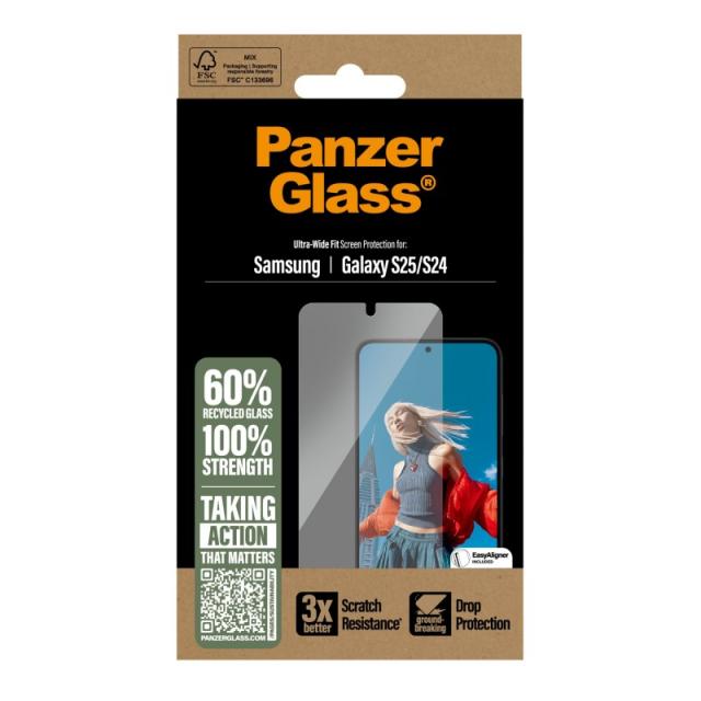 PanzerGlass - Screen Protector Samsung Galaxy S25 / S24 / Ultra-Wide Fit Protector de pantalla 1 pieza(s)