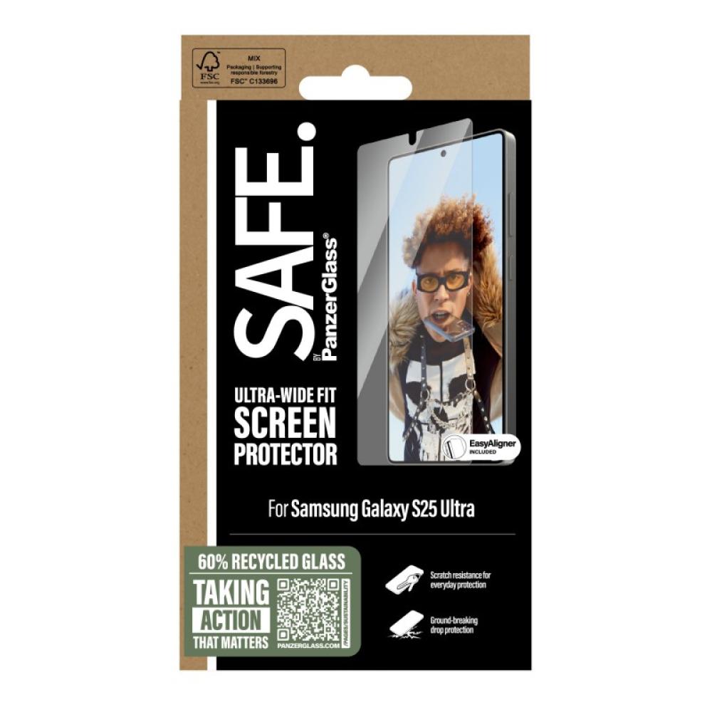 PanzerGlass - SAFE. by ® Screen Protector Samsung Galaxy S25 Ultra / Ultra-Wide Fit w. EasyAligner Protector de pantalla 1 pieza