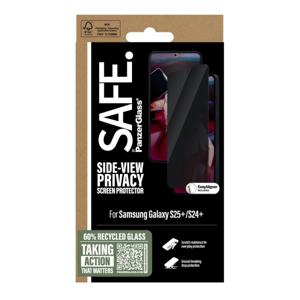 PanzerGlass - SAFE. by ® Privacy Screen Protector Samsung Galaxy S25+ / S24+ / Ultra-Wide Fit w. EasyAligner Protector de pantal