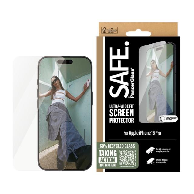 PanzerGlass - SAFE. by ® Screen Protector iPhone 16 Pro / Ultra-Wide Fit Protector de pantalla Apple 1 pieza(s)