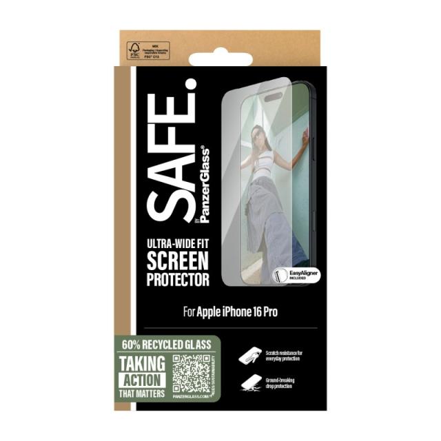 PanzerGlass - SAFE. by ® Screen Protector iPhone 16 Pro / Ultra-Wide Fit Protector de pantalla Apple 1 pieza(s)