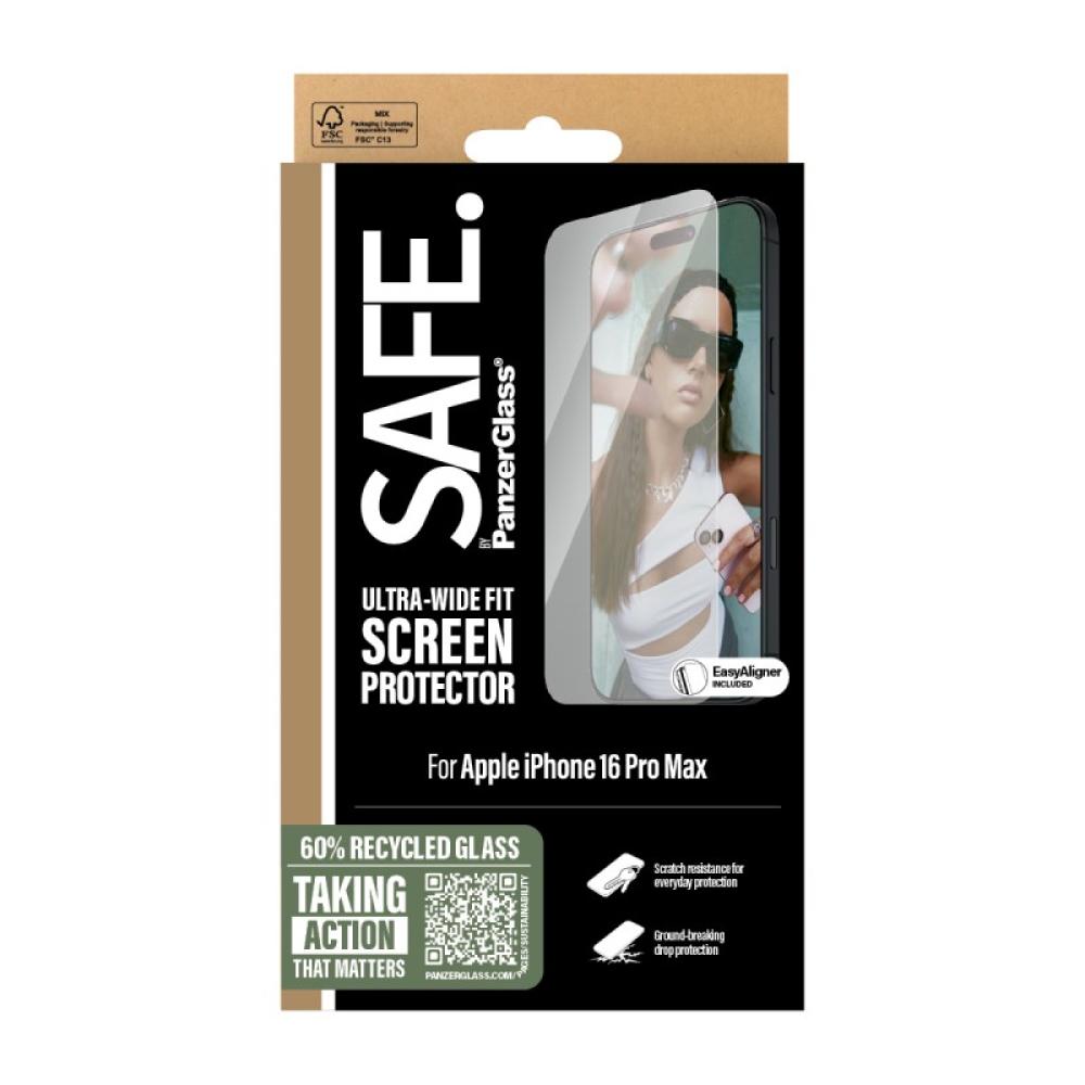 PanzerGlass - SAFE. by ® Screen Protector iPhone 16 Pro Max / Ultra-Wide Fit Protector de pantalla Apple 1 pieza(s)