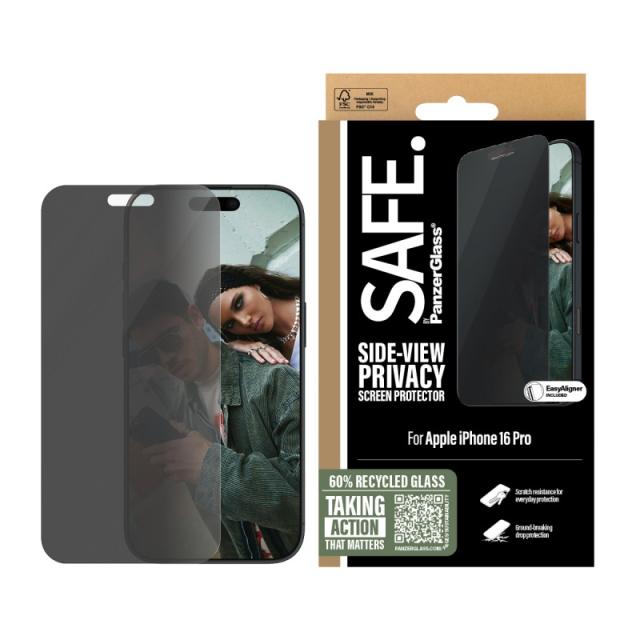 PanzerGlass - SAFE. by ® Privacy Screen Protector iPhone 16 Pro / Ultra-Wide Fit Protector de pantalla Apple 1 pieza(s)