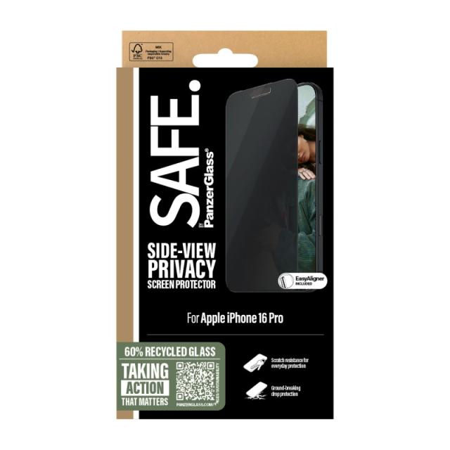 PanzerGlass - SAFE. by ® Privacy Screen Protector iPhone 16 Pro / Ultra-Wide Fit Protector de pantalla Apple 1 pieza(s)